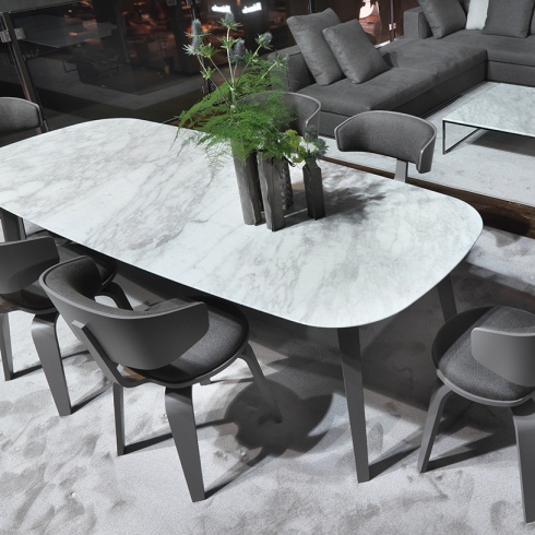 dining table marble pebble amode